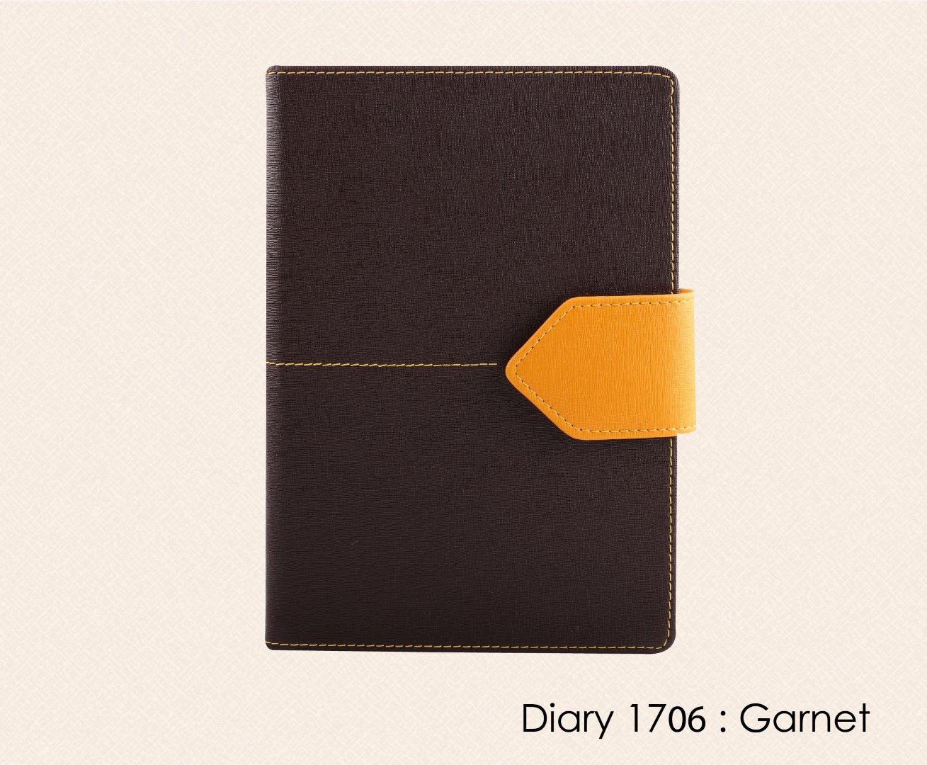 สมุดโน๊ต ไดอารี่ ปกหนัง Notebook Diary : DA 1706 Garnet
