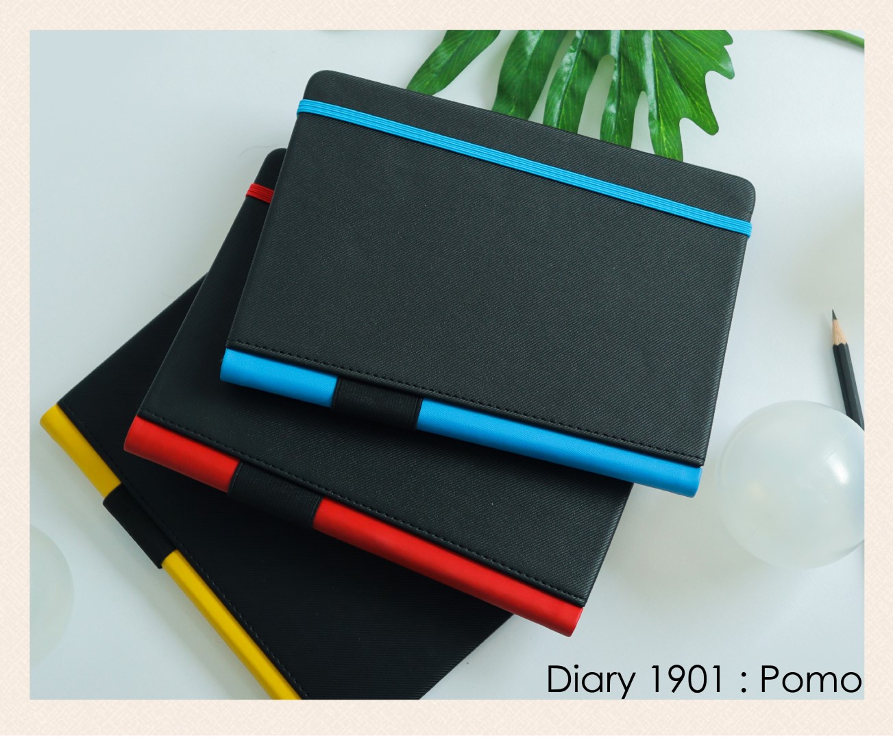 สมุดโน๊ต ไดอารี่ ปกหนัง Notebook Diary : DA 1901 Pomo